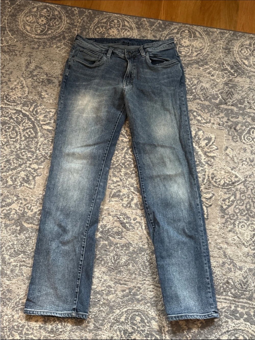 Buffalo David Bitton Faded Blue Slim Straight Jeans
